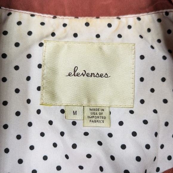 Anthropologie Elevenses Vest Women's M Red Rust Old Town Long Open Front Tie - Picture 4 of 9